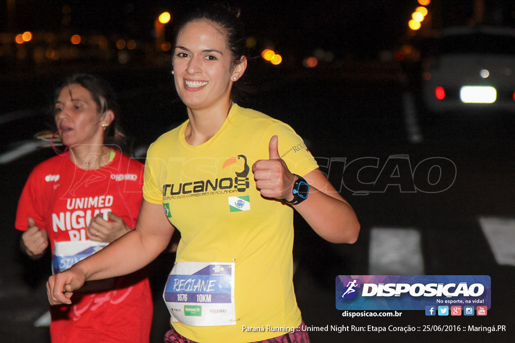 Unimed Night Run: Etapa Coração :: Paraná Running 2016