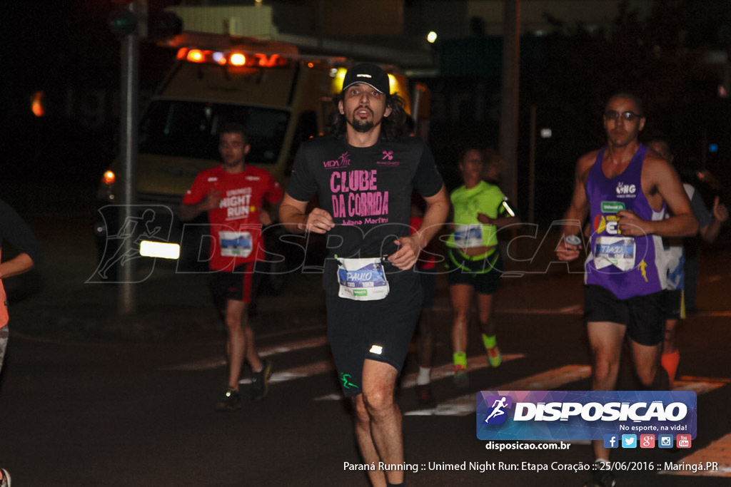 Unimed Night Run: Etapa Coração :: Paraná Running 2016