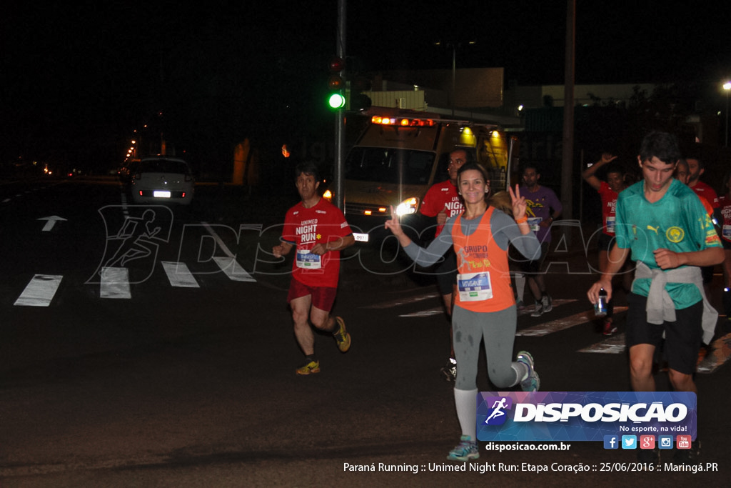 Unimed Night Run: Etapa Coração :: Paraná Running 2016