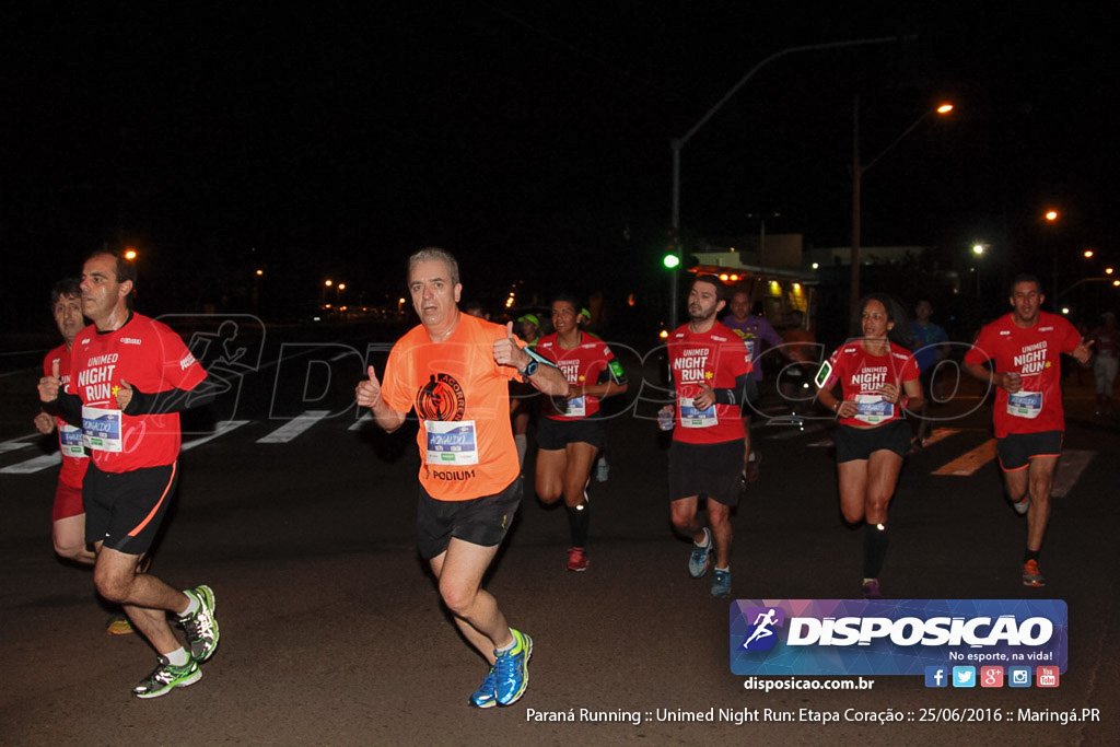 Unimed Night Run: Etapa Coração :: Paraná Running 2016