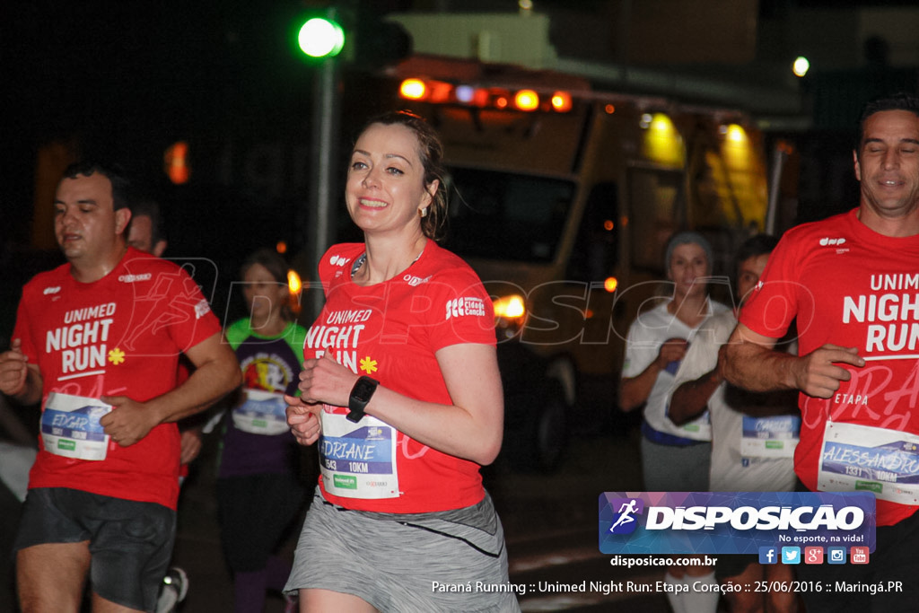 Unimed Night Run: Etapa Coração :: Paraná Running 2016