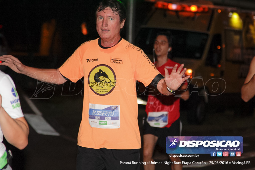 Unimed Night Run: Etapa Coração :: Paraná Running 2016