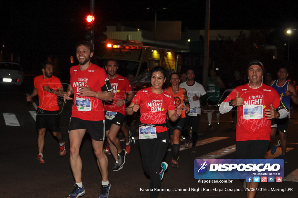 Unimed Night Run: Etapa Coração :: Paraná Running 2016