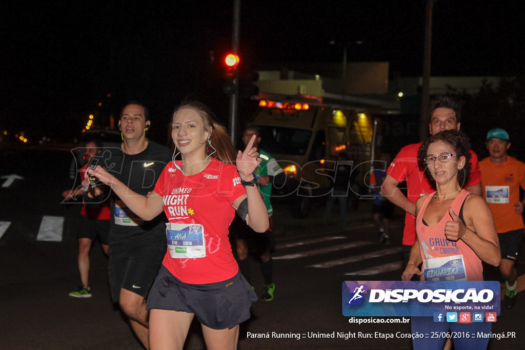 Unimed Night Run: Etapa Coração :: Paraná Running 2016