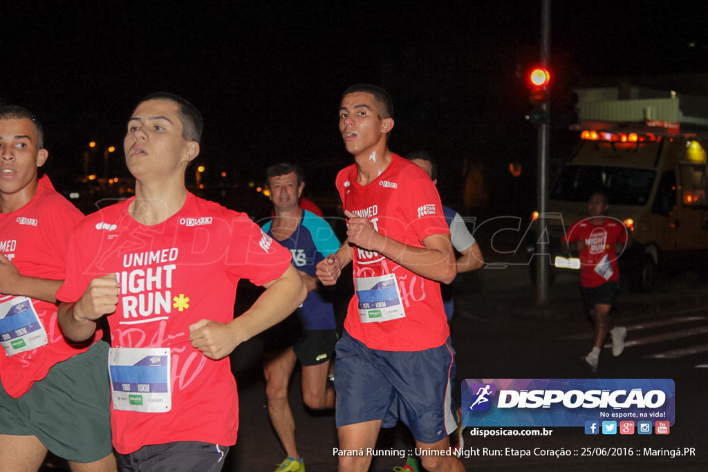 Unimed Night Run: Etapa Coração :: Paraná Running 2016