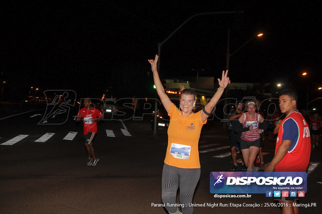 Unimed Night Run: Etapa Coração :: Paraná Running 2016