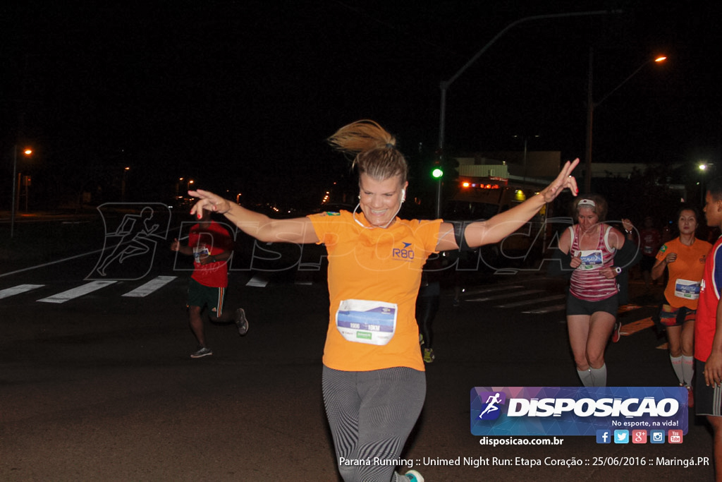 Unimed Night Run: Etapa Coração :: Paraná Running 2016