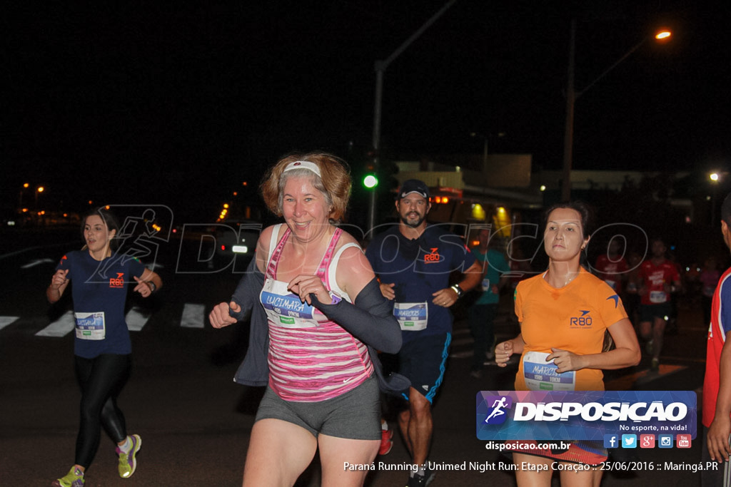 Unimed Night Run: Etapa Coração :: Paraná Running 2016