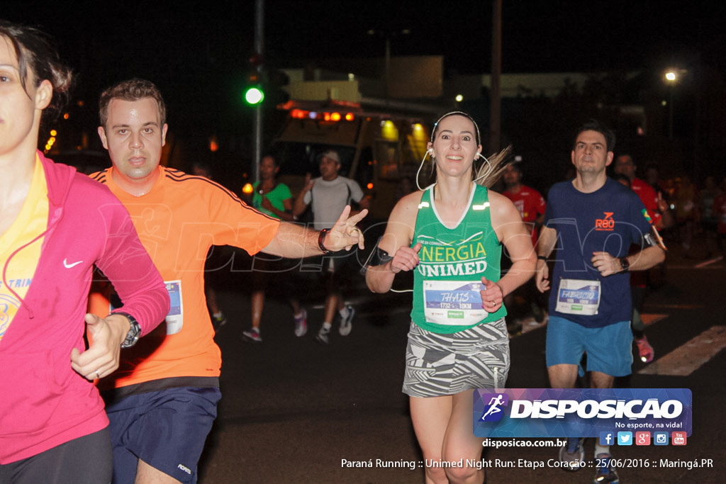 Unimed Night Run: Etapa Coração :: Paraná Running 2016