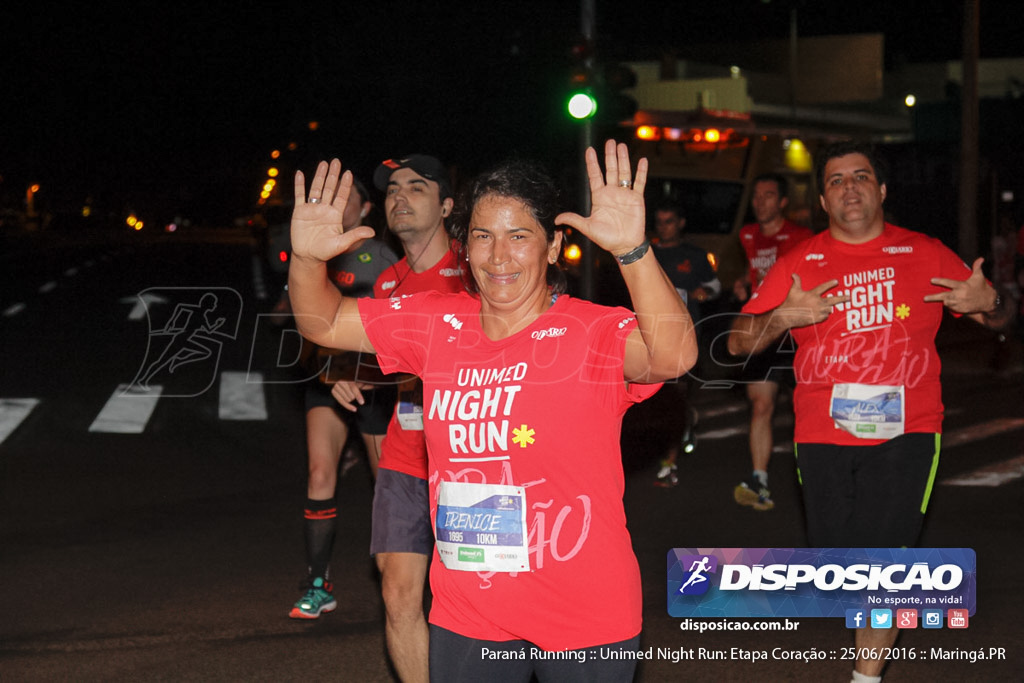 Unimed Night Run: Etapa Coração :: Paraná Running 2016