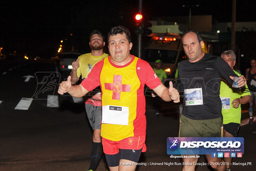 Unimed Night Run: Etapa Coração :: Paraná Running 2016