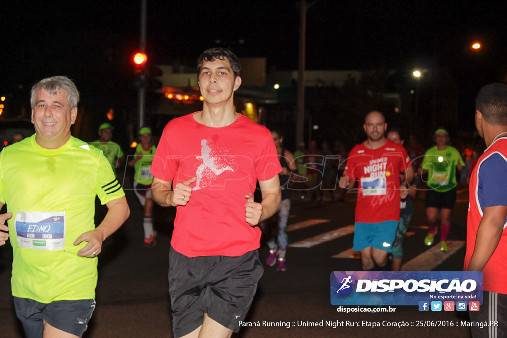 Unimed Night Run: Etapa Coração :: Paraná Running 2016