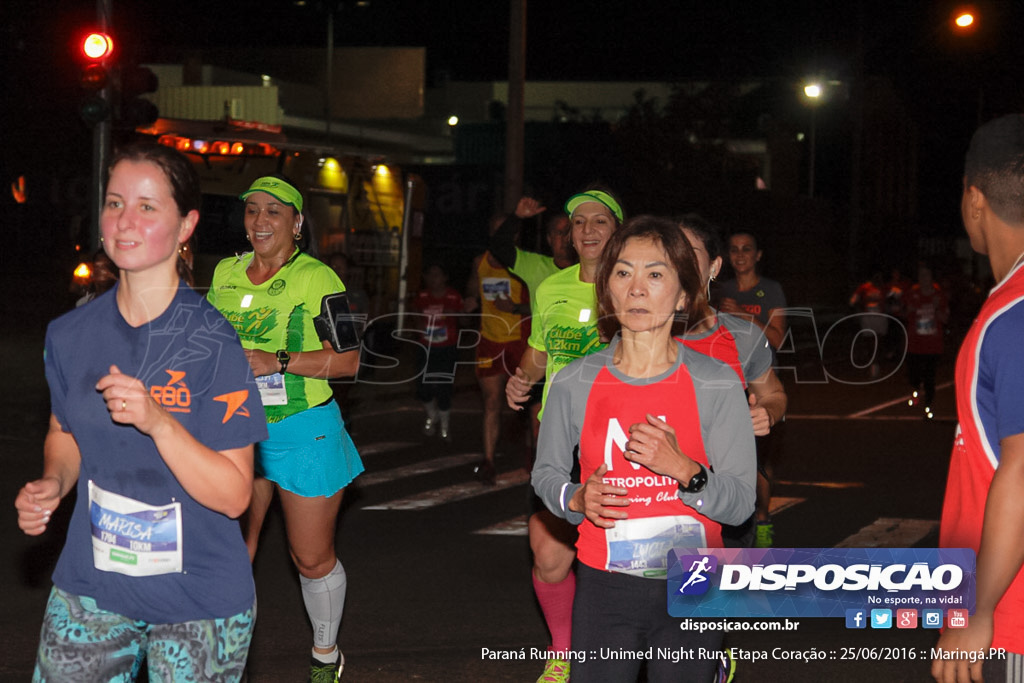 Unimed Night Run: Etapa Coração :: Paraná Running 2016