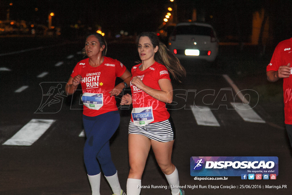 Unimed Night Run: Etapa Coração :: Paraná Running 2016