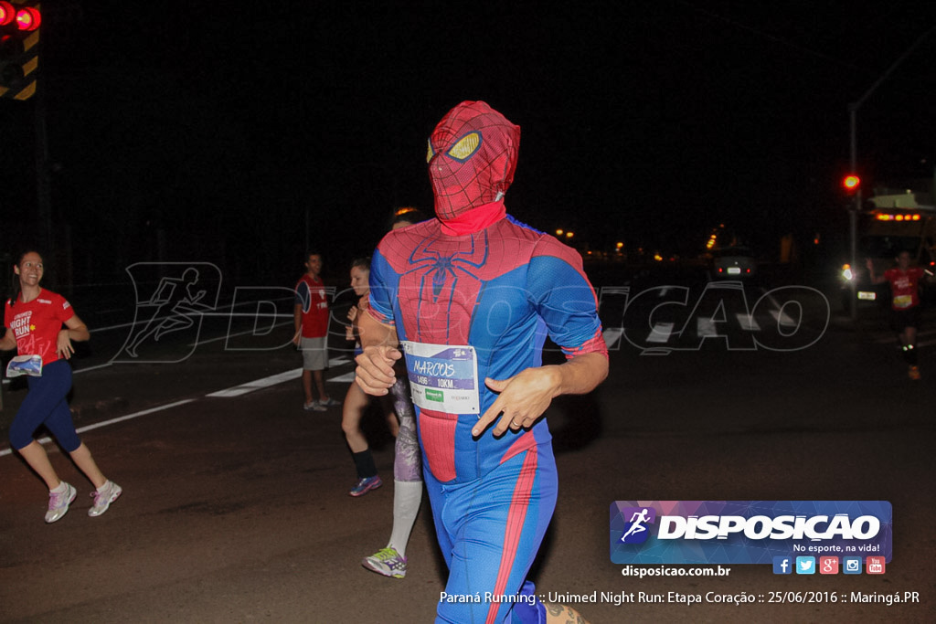 Unimed Night Run: Etapa Coração :: Paraná Running 2016