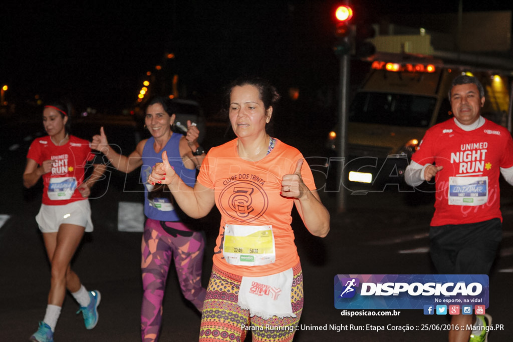 Unimed Night Run: Etapa Coração :: Paraná Running 2016