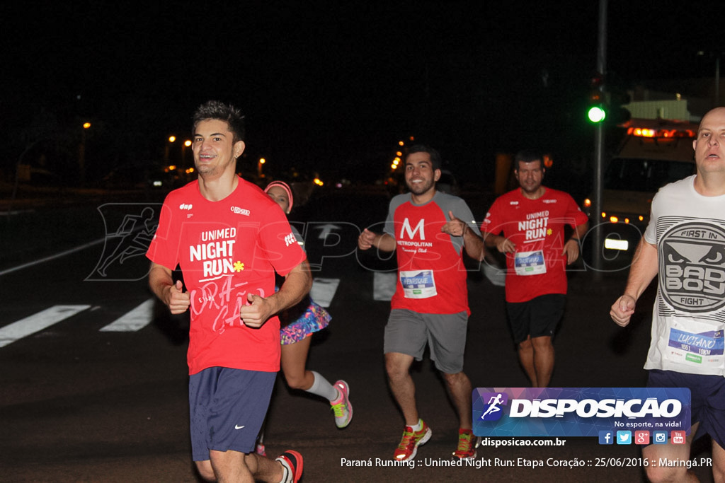 Unimed Night Run: Etapa Coração :: Paraná Running 2016