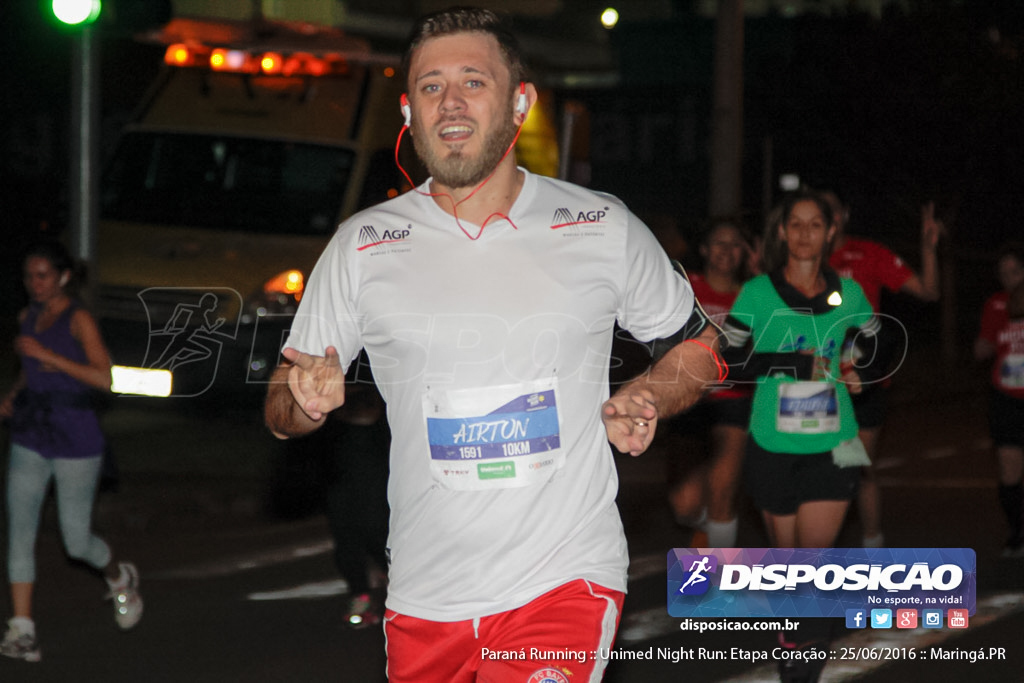 Unimed Night Run: Etapa Coração :: Paraná Running 2016