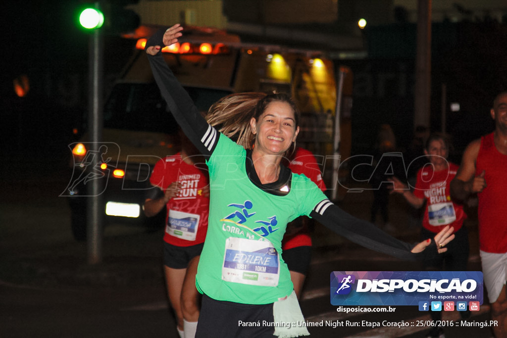 Unimed Night Run: Etapa Coração :: Paraná Running 2016