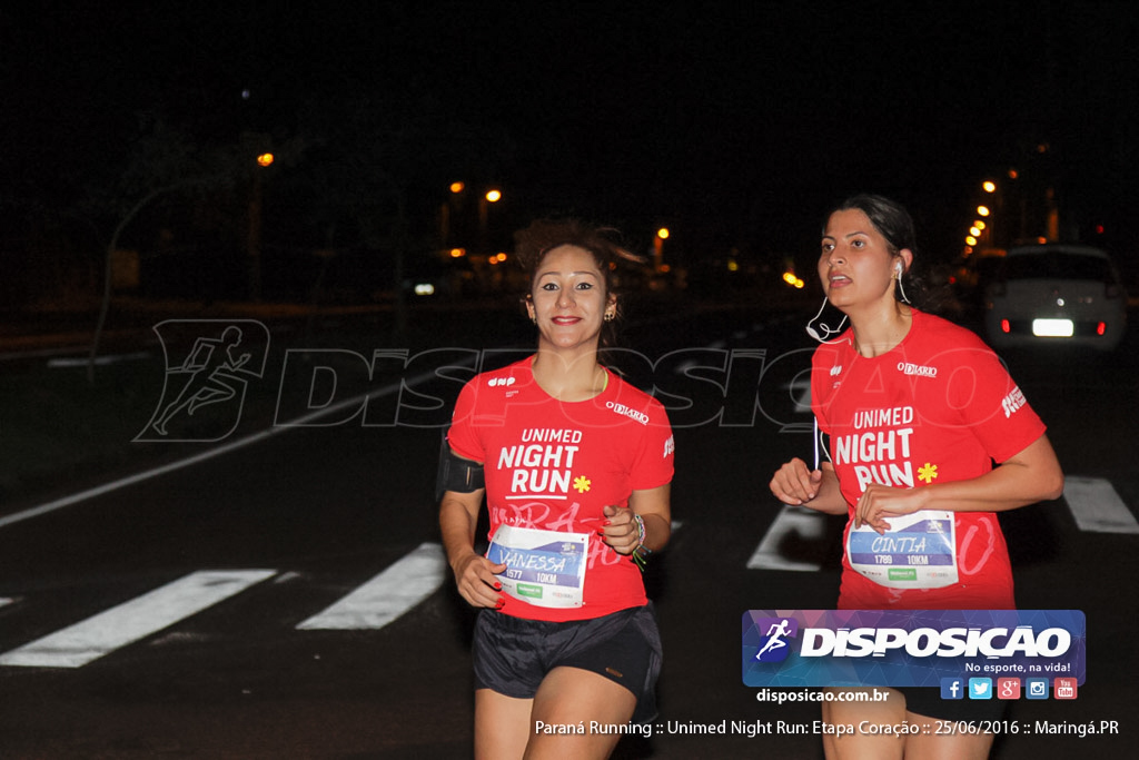 Unimed Night Run: Etapa Coração :: Paraná Running 2016