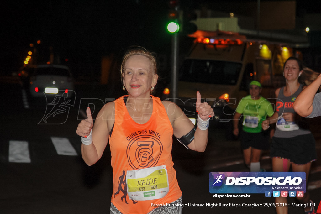 Unimed Night Run: Etapa Coração :: Paraná Running 2016