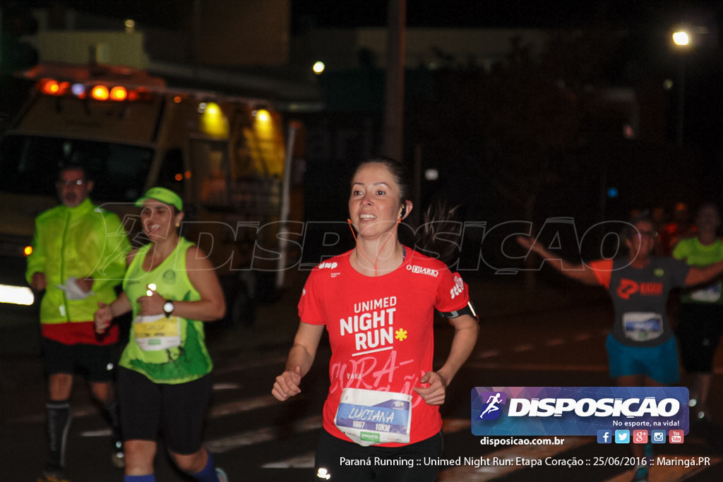 Unimed Night Run: Etapa Coração :: Paraná Running 2016