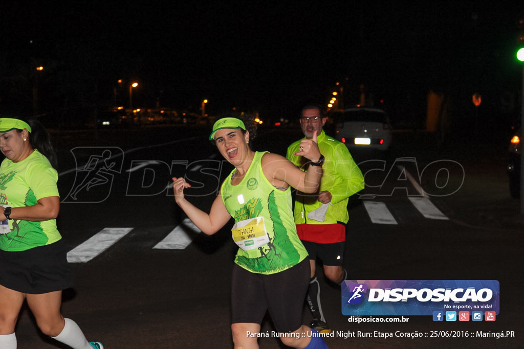 Unimed Night Run: Etapa Coração :: Paraná Running 2016