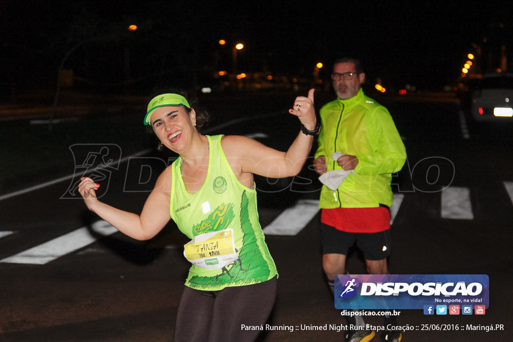 Unimed Night Run: Etapa Coração :: Paraná Running 2016