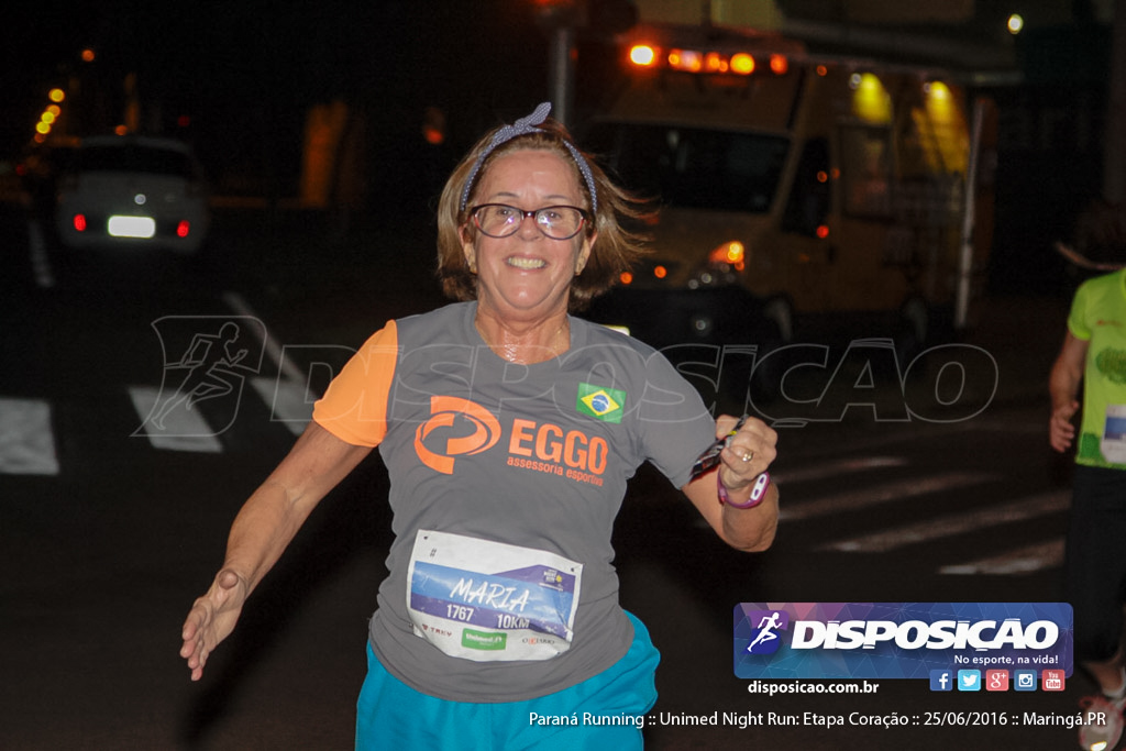 Unimed Night Run: Etapa Coração :: Paraná Running 2016