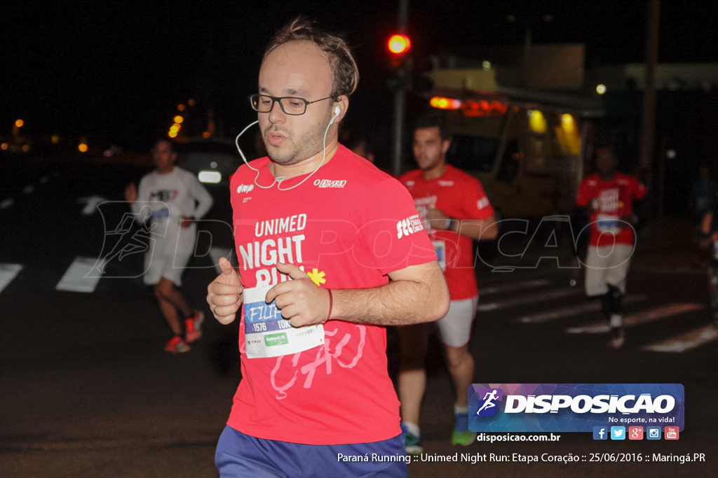 Unimed Night Run: Etapa Coração :: Paraná Running 2016