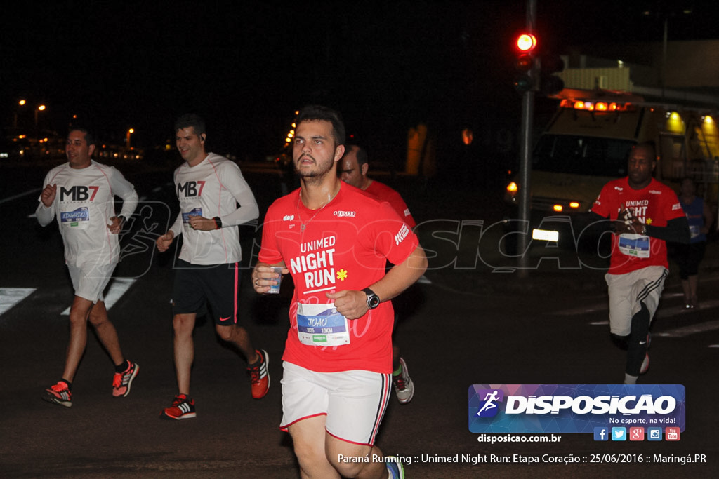 Unimed Night Run: Etapa Coração :: Paraná Running 2016