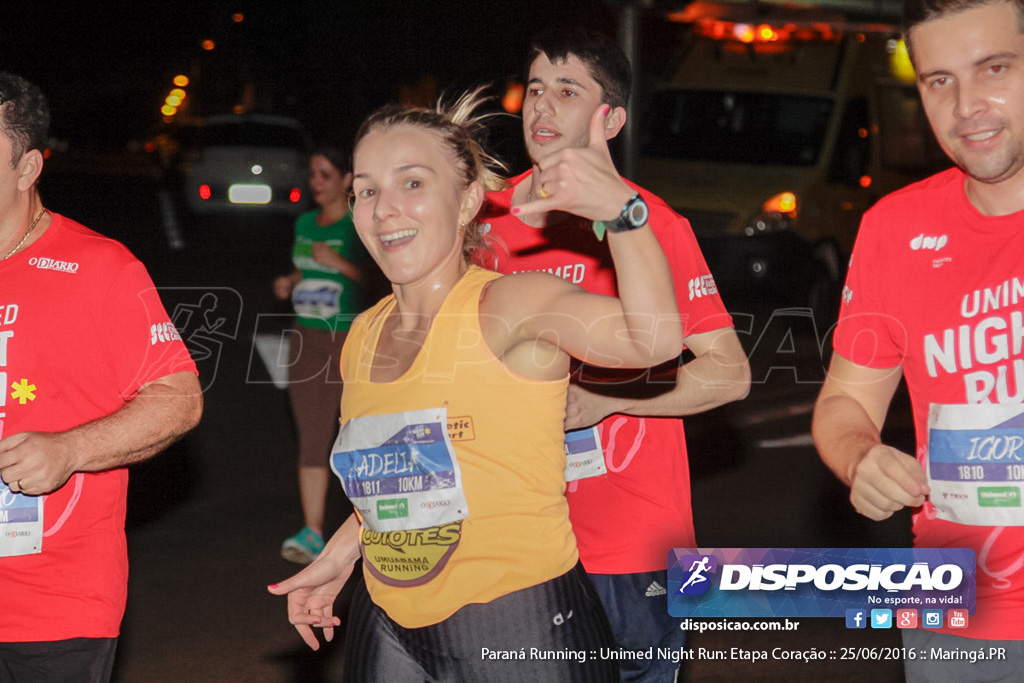 Unimed Night Run: Etapa Coração :: Paraná Running 2016