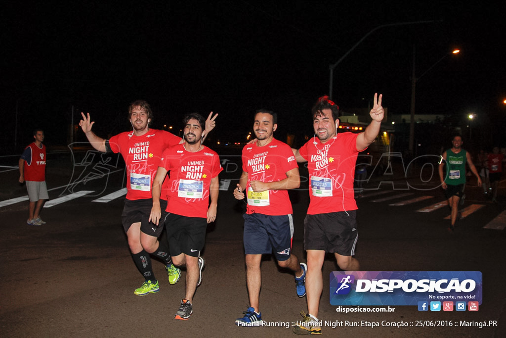 Unimed Night Run: Etapa Coração :: Paraná Running 2016