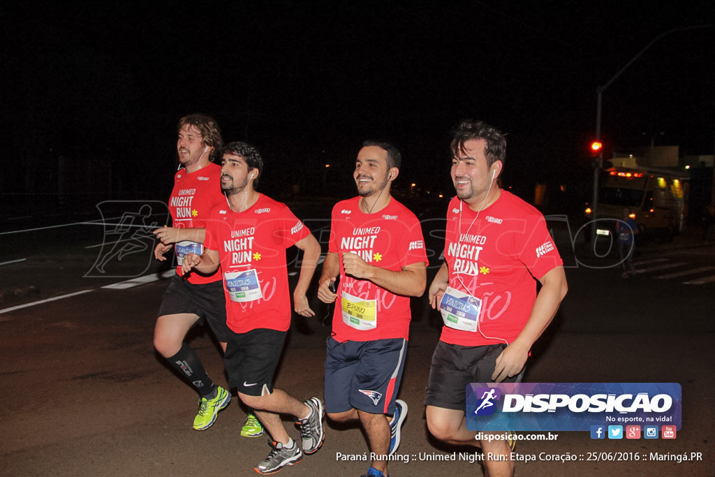 Unimed Night Run: Etapa Coração :: Paraná Running 2016