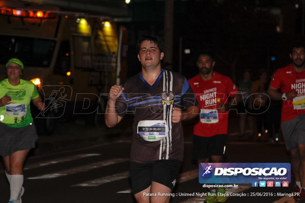 Unimed Night Run: Etapa Coração :: Paraná Running 2016