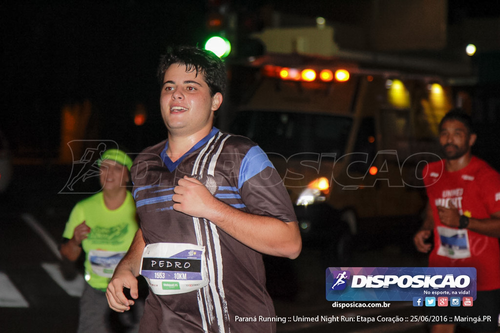 Unimed Night Run: Etapa Coração :: Paraná Running 2016