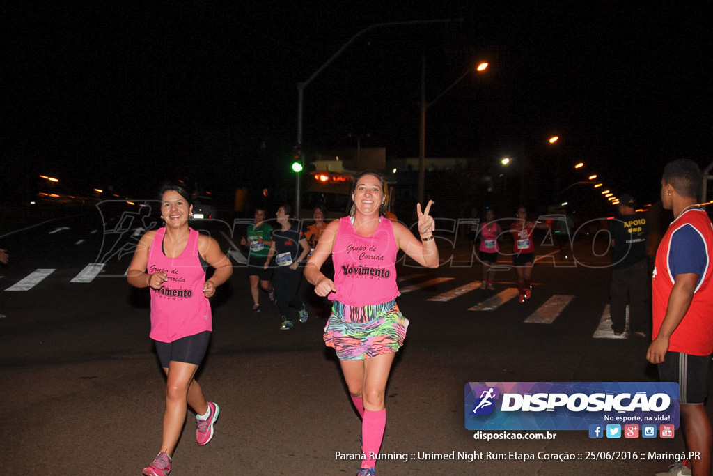 Unimed Night Run: Etapa Coração :: Paraná Running 2016