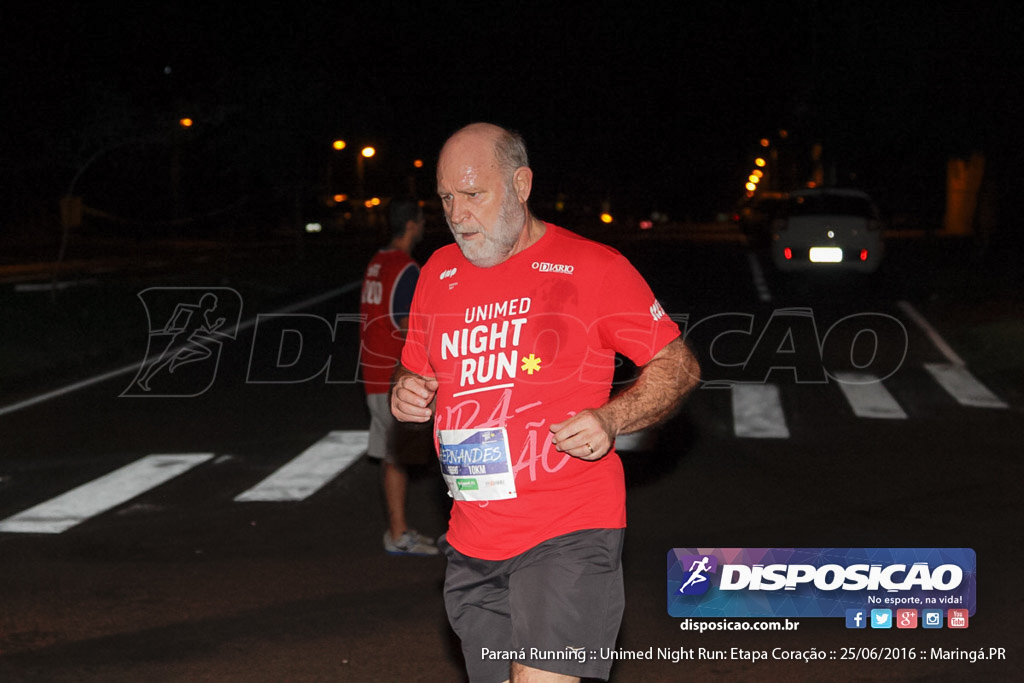 Unimed Night Run: Etapa Coração :: Paraná Running 2016