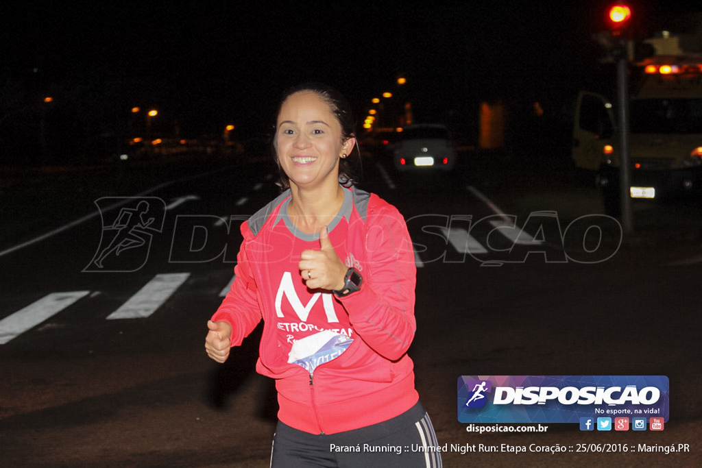 Unimed Night Run: Etapa Coração :: Paraná Running 2016