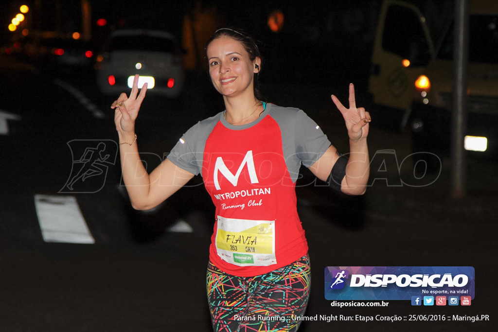 Unimed Night Run: Etapa Coração :: Paraná Running 2016