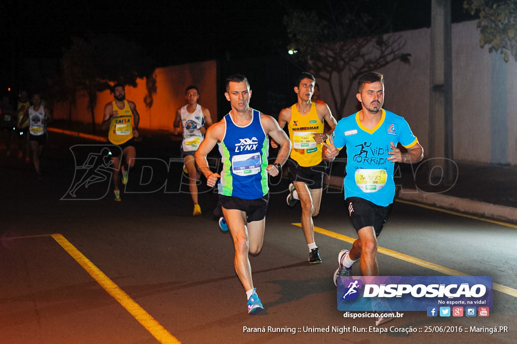 Unimed Night Run: Etapa Coração :: Paraná Running 2016