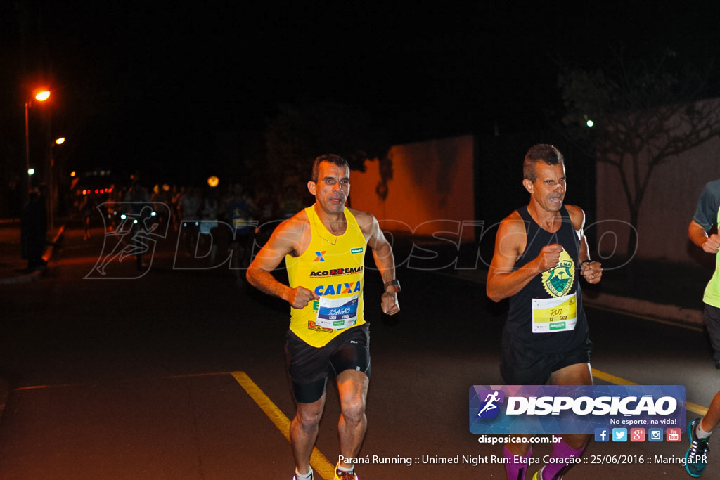 Unimed Night Run: Etapa Coração :: Paraná Running 2016