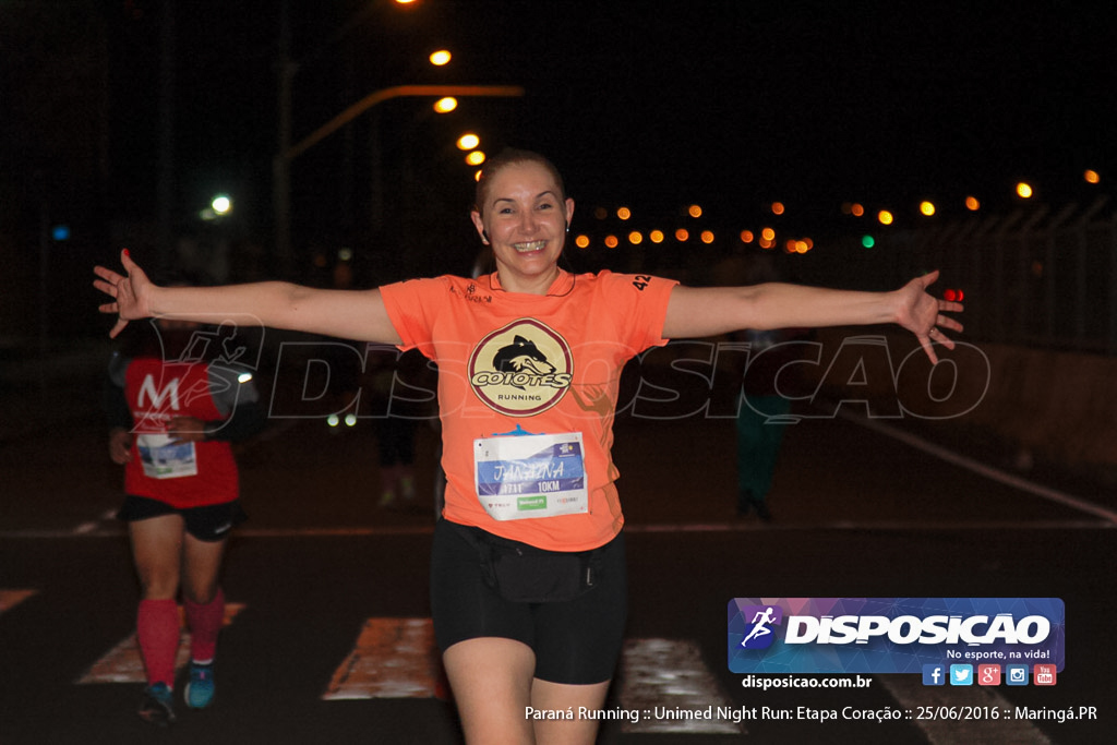 Unimed Night Run: Etapa Coração :: Paraná Running 2016