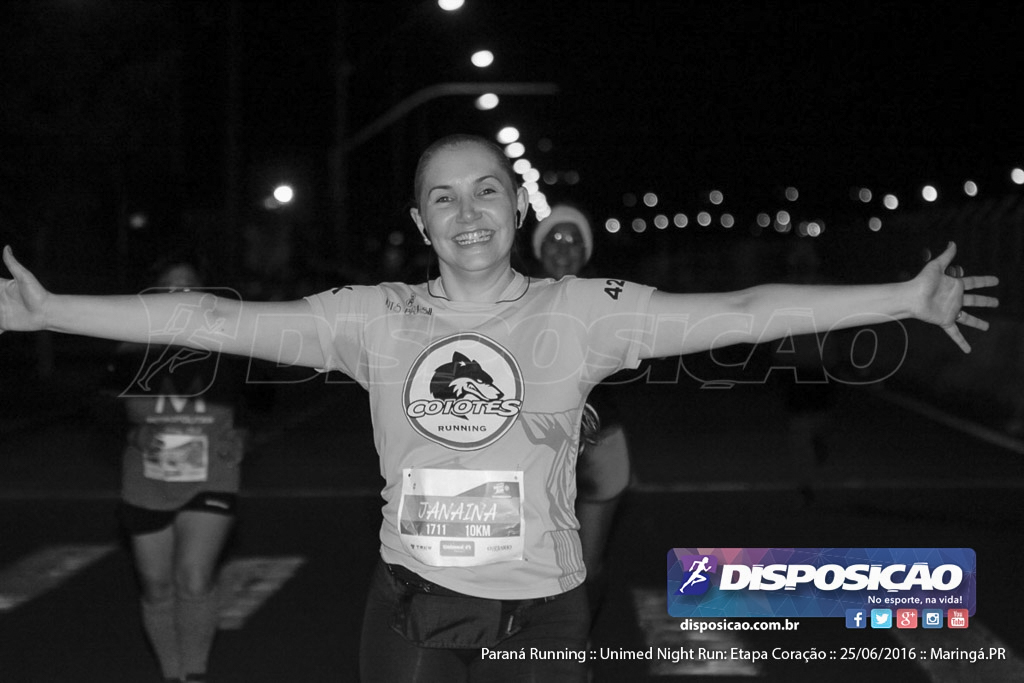 Unimed Night Run: Etapa Coração :: Paraná Running 2016