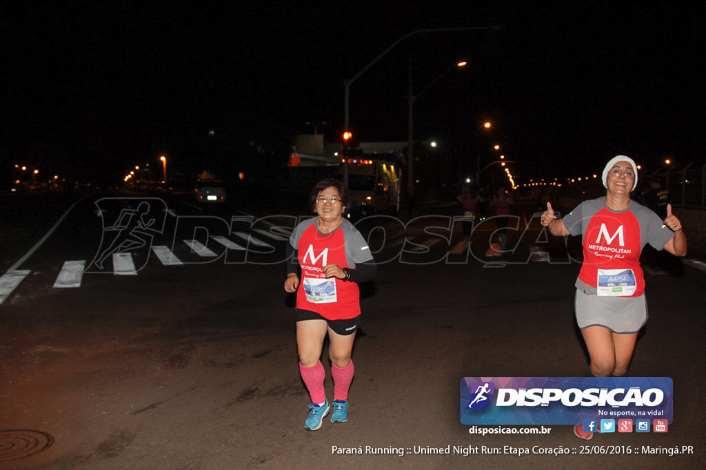 Unimed Night Run: Etapa Coração :: Paraná Running 2016