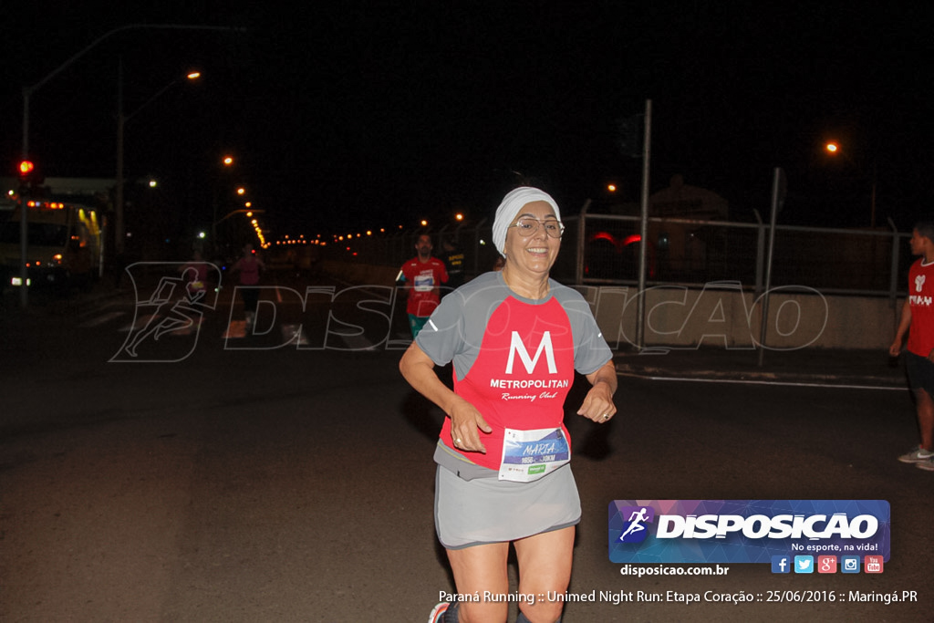 Unimed Night Run: Etapa Coração :: Paraná Running 2016