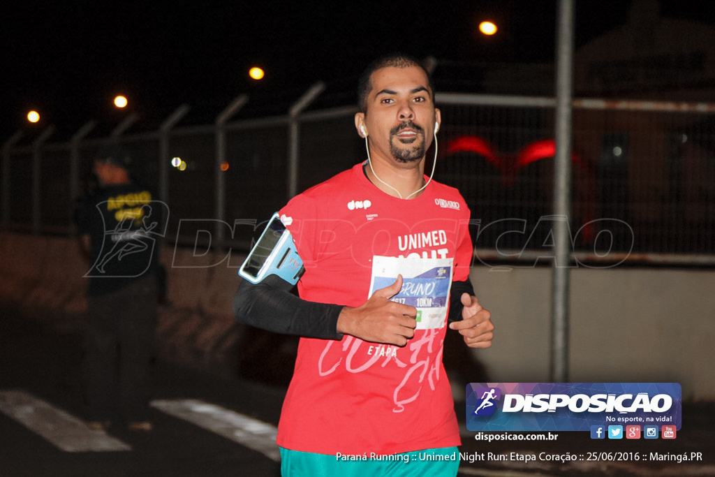 Unimed Night Run: Etapa Coração :: Paraná Running 2016