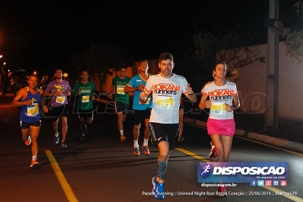 Unimed Night Run: Etapa Coração :: Paraná Running 2016