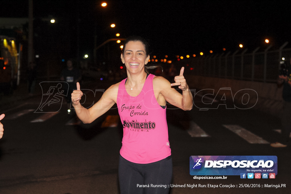 Unimed Night Run: Etapa Coração :: Paraná Running 2016