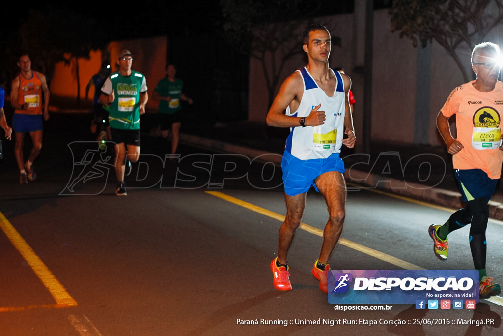 Unimed Night Run: Etapa Coração :: Paraná Running 2016